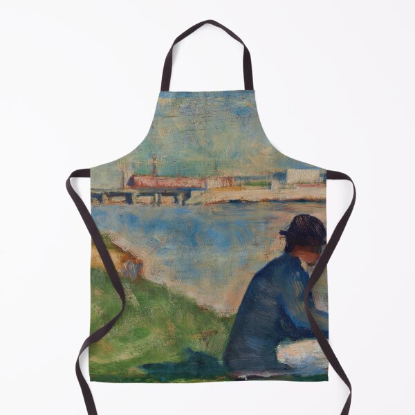 Item preview, Study for Bathers at Asnières by Georges Seurat: Neo Impressionist River Scene designed and sold by artofuniverse.