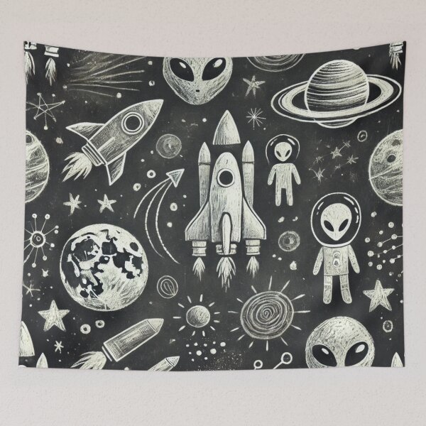 Item preview, space themed pattern designed and sold by TEEJAMBOREE.