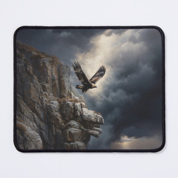 Item preview, A powerful Golden Eagle descending toward rocky cliffs, Birds in Motion designed and sold by CDC40.
