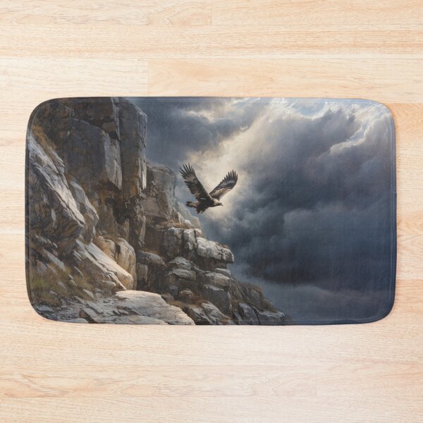 Item preview, A powerful Golden Eagle descending toward rocky cliffs, Birds in Motion designed and sold by CDC40.