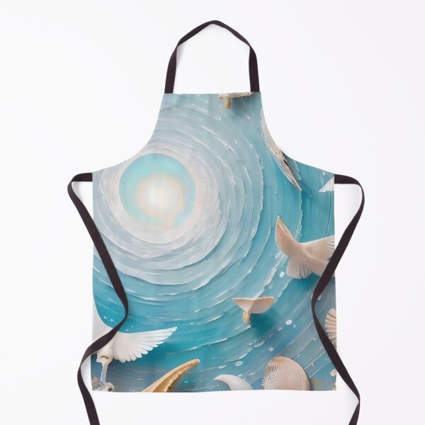 Item preview, Ethereal Ocean Spiral: Seashells and Wings in Harmony designed and sold by Serene Strokes Art.