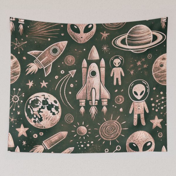 Item preview, space themed pattern designed and sold by TEEJAMBOREE.