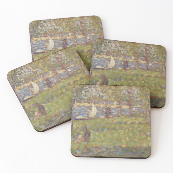 Item preview, Study for La Grande Jatte by Georges Seurat: Neo Impressionist River Scene designed and sold by artofuniverse.