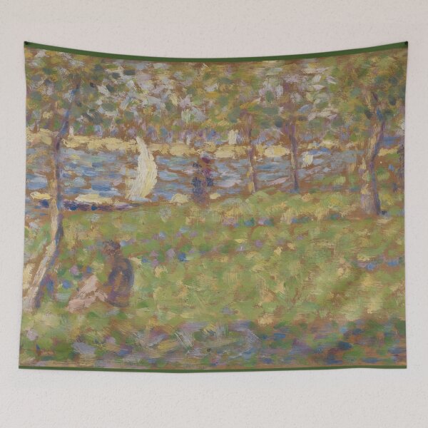 Item preview, Study for La Grande Jatte by Georges Seurat: Neo Impressionist River Scene designed and sold by artofuniverse.