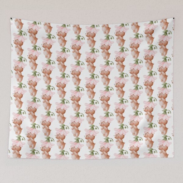 Item preview, Watercolor Teddy Bear with Spring Flowers - Adorable Floral Bear Gift designed and sold by FuzionRaptor.