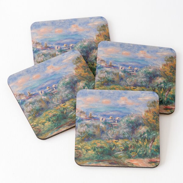 Item preview, Landscape by Pierre-Auguste Renoir: Sunlit Impressionist Hillside Print designed and sold by artofuniverse.