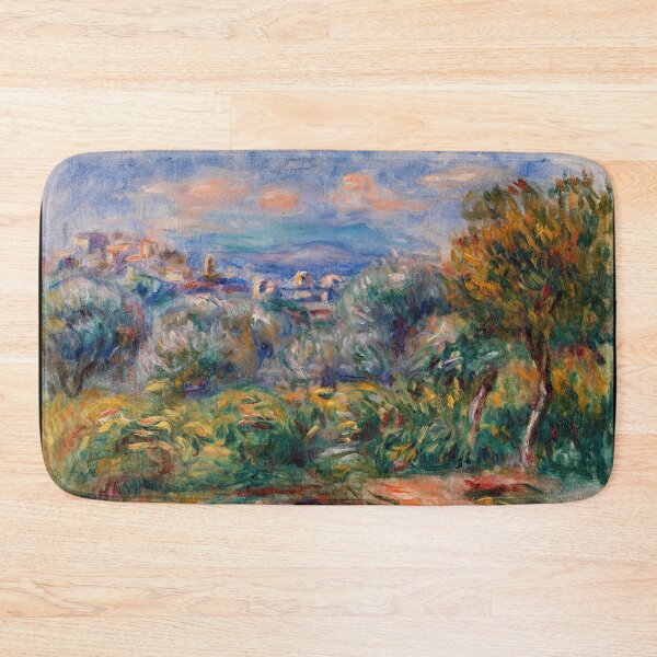 Item preview, Landscape by Pierre-Auguste Renoir: Sunlit Impressionist Hillside Print designed and sold by artofuniverse.