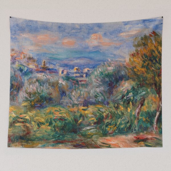 Item preview, Landscape by Pierre-Auguste Renoir: Sunlit Impressionist Hillside Print designed and sold by artofuniverse.