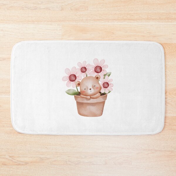 Item preview, Watercolor Teddy Bear Flower - Adorable Spring Vibe designed and sold by FuzionRaptor.