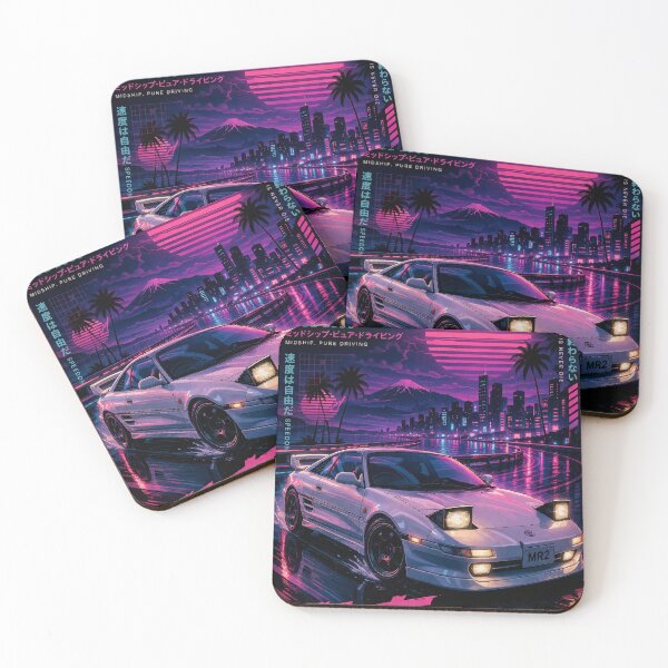 Item preview, Toyota MR2 SW20 Vaporwave 1991-1999 | Retro JDM Japanese Car v9 designed and sold by storelibertys.