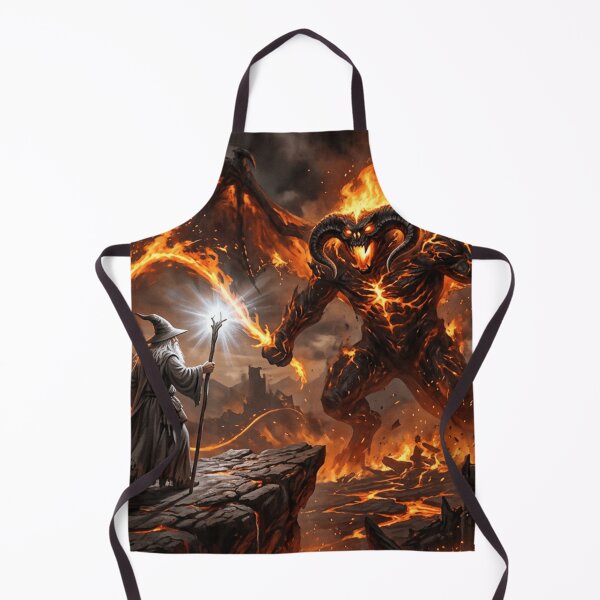 Item preview, Wizard vs Fire Demon - Epic Dark Fantasy Battle Art designed and sold by PixelStorage.