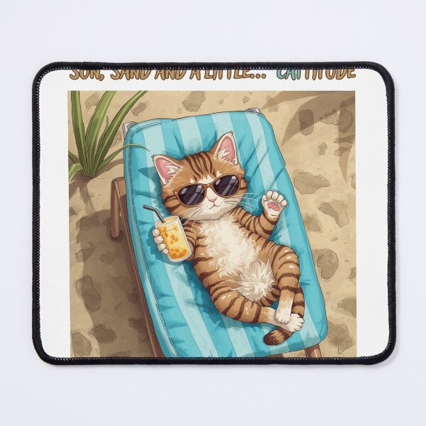 Item preview, Sun, sand and a little cattitude designed and sold by med4newday.