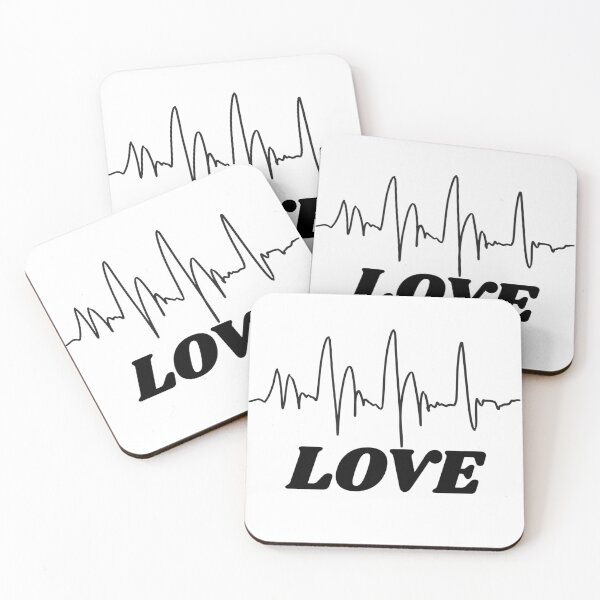 Item preview, Heartbeat Love – Minimalist ECG Line Art designed and sold by Ajwaj.