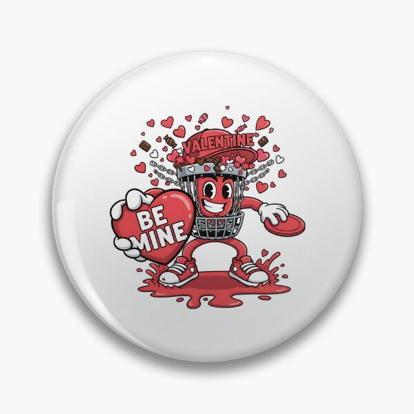 Item preview, cute disc golf player hearts valentine graphic designed and sold by ArtDesignTp.