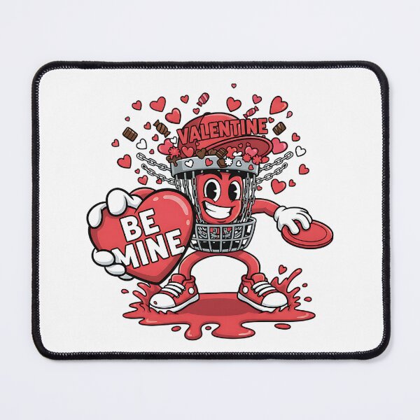 Item preview, cute disc golf player hearts valentine graphic designed and sold by ArtDesignTp.