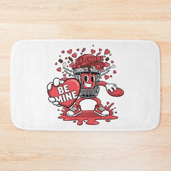 Item preview, cute disc golf player hearts valentine graphic designed and sold by ArtDesignTp.