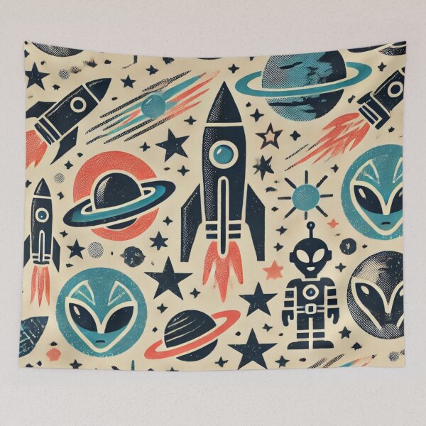 Item preview, space themed pattern designed and sold by TEEJAMBOREE.