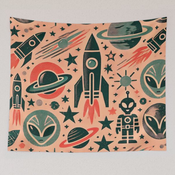 Item preview, space themed pattern designed and sold by TEEJAMBOREE.