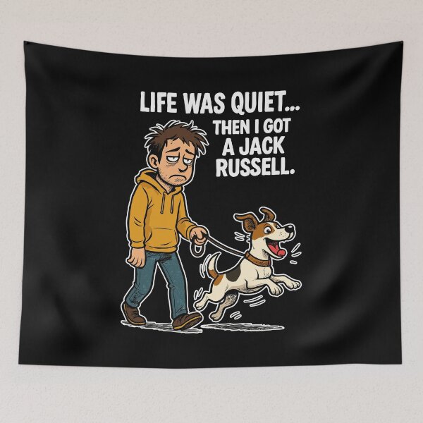 Item preview, Life Was Quiet - Funny Jack Russell Comic designed and sold by Pineapple-Tree.