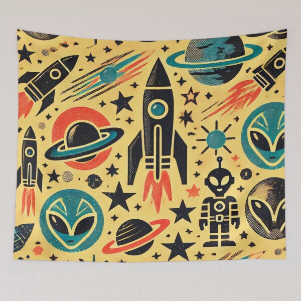 Item preview, space themed pattern designed and sold by TEEJAMBOREE.