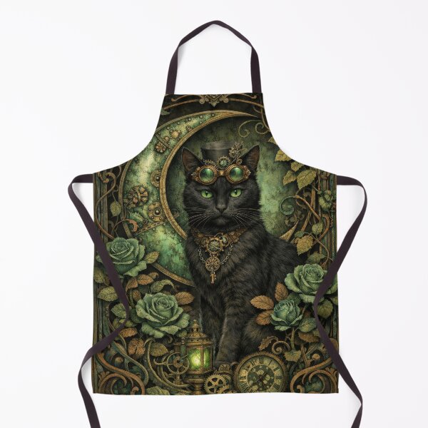 Item preview, Gothic Steampunk Black Cat Moon Alternative designed and sold by scicilysimonee.