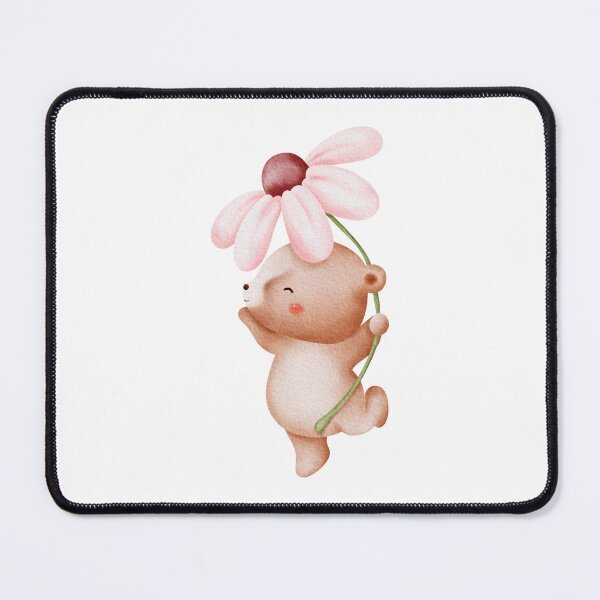 Item preview, Watercolor Teddy Bear Flower - Adorable Spring Vibe designed and sold by FuzionRaptor.