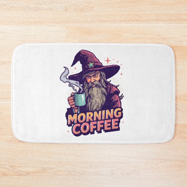 Item preview, Wizard Morning Coffee – Retro Pixel RPG Humor Design designed and sold by Dhenin Studio.