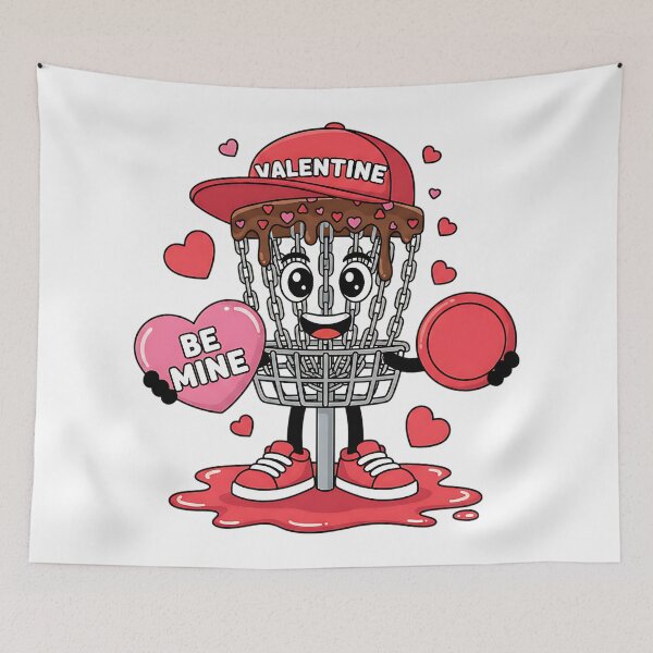 Item preview, dripped hearts disc golf valentine player art designed and sold by ArtDesignTp.