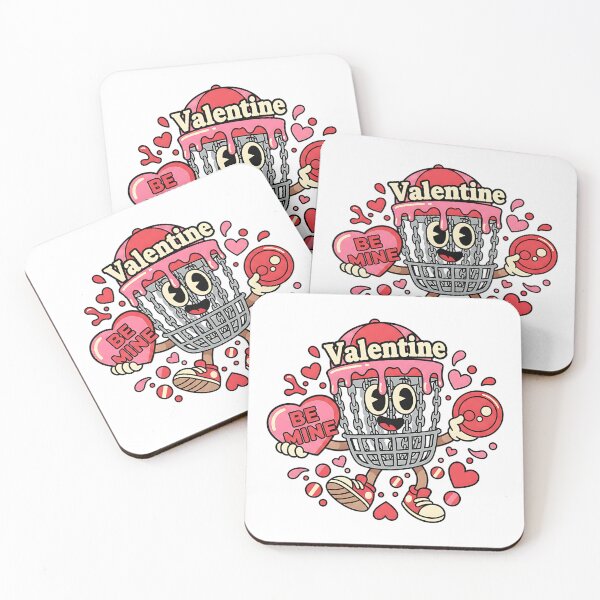 Item preview, disc golf love hearts funny athletic valentine designed and sold by ArtDesignTp.