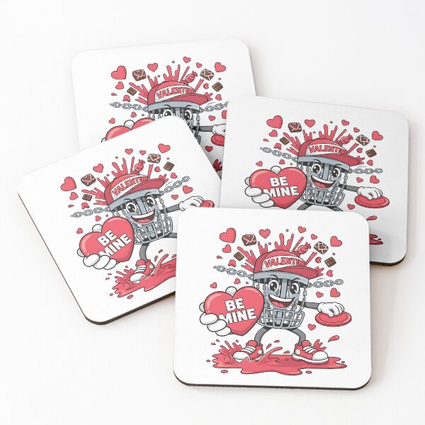 Item preview, disc golf valentine hearts funny player design designed and sold by ArtDesignTp.
