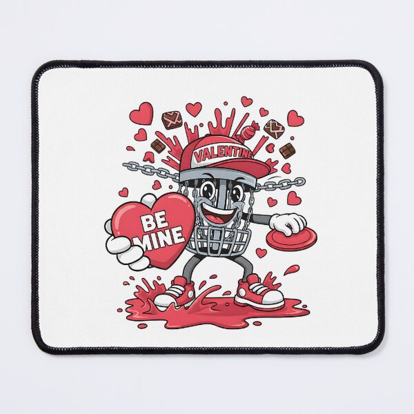 Item preview, disc golf valentine hearts funny player design designed and sold by ArtDesignTp.