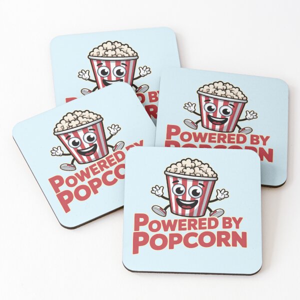 Item preview, Powered By Popcorn Funny Movie Snack Design designed and sold by Nzgiftsandmore.