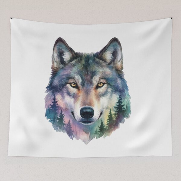 Item preview, Mystical wolf face designed and sold by KriegerTJ.