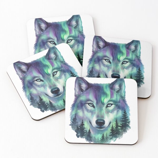 Item preview, Mystical Aurora Wolf Face designed and sold by KriegerTJ.