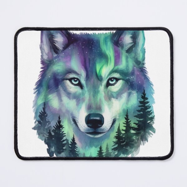 Item preview, Mystical Aurora Wolf Face designed and sold by KriegerTJ.