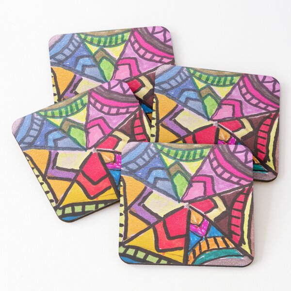 Item preview, Close-up of Rainbow Doodle "Quilt" designed and sold by DancingCreek.