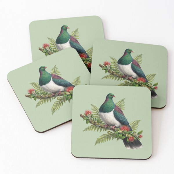 Item preview, Kereru (New Zealand Wood Pigeon) Detailed Bird Illustration designed and sold by kornkobart.