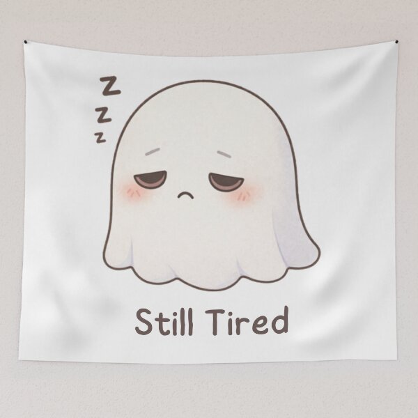 Item preview, Still Tired Ghost | Cute Kawaii Aesthetic | Low Energy Mood Design designed and sold by The Mood Index.