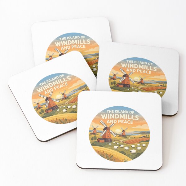 Item preview, The Island of Windmills and Peace Landscape designed and sold by MIArt Studio.