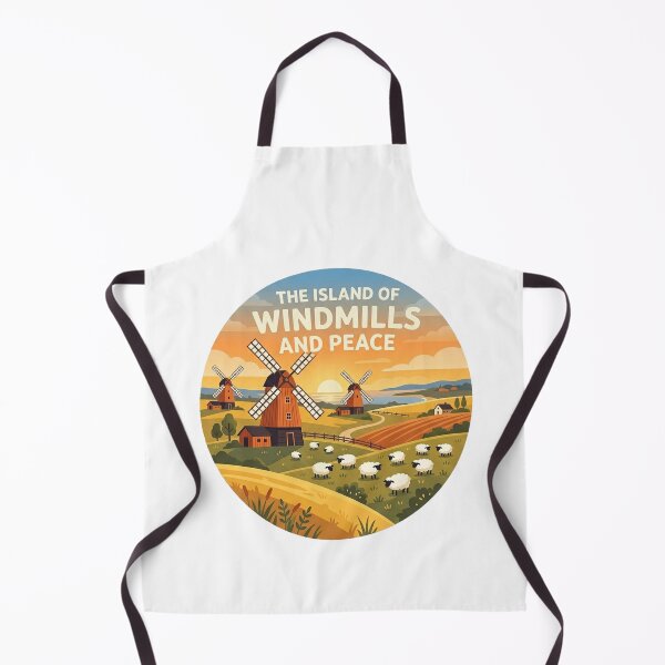 Item preview, The Island of Windmills and Peace Landscape designed and sold by MIArt Studio.