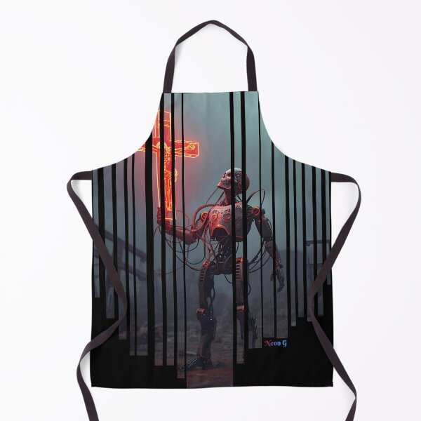 Item preview, Cyborg holding neon crucifix 3 designed and sold by Neon G.