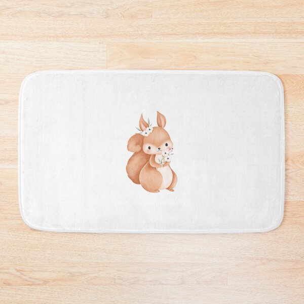 Item preview, Watercolor Squirrel with Spring Flowers - Adorable Woodland Nature Gift designed and sold by FuzionRaptor.