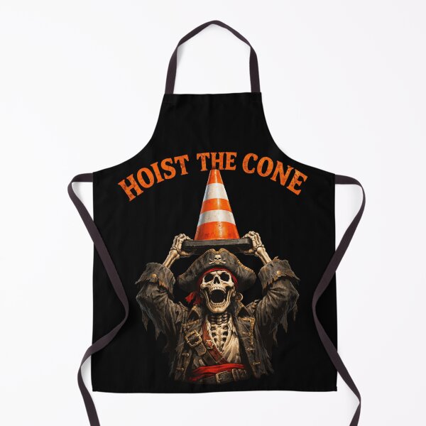 Item preview, Hoist The Cone Pirate Skeleton Skull Traffic designed and sold by Ali-printshop.