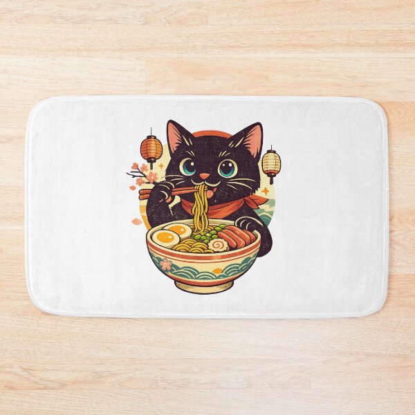 Item preview, Ramen Cat – Lantern Feast designed and sold by LuveraxArt.