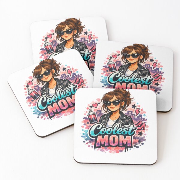 Item preview, Coolest Mom Ever Graffiti Art Fashion Brunette funky Mother designed and sold by VISO-art.