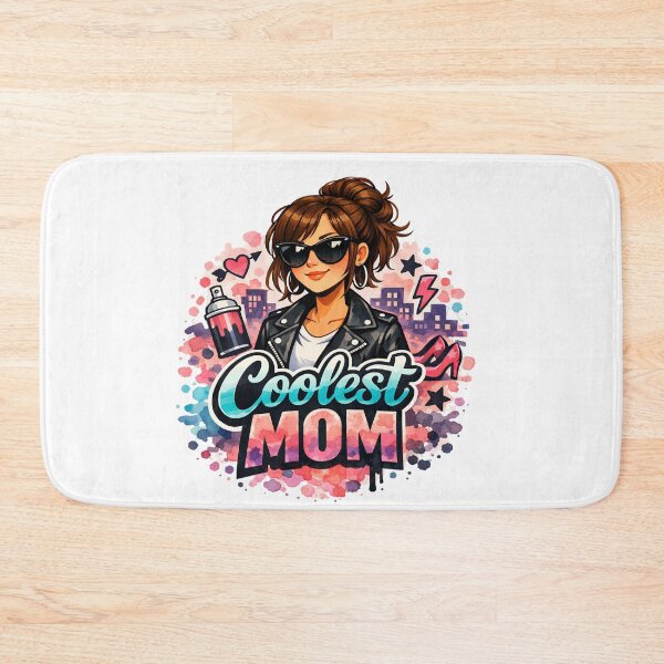 Item preview, Coolest Mom Ever Graffiti Art Fashion Brunette funky Mother designed and sold by VISO-art.