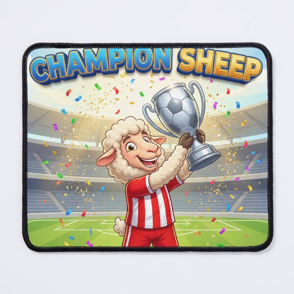 Item preview, Champion Sheep – Funny Soccer Champion Animal Football Victory Design designed and sold by WordPlayStudio.