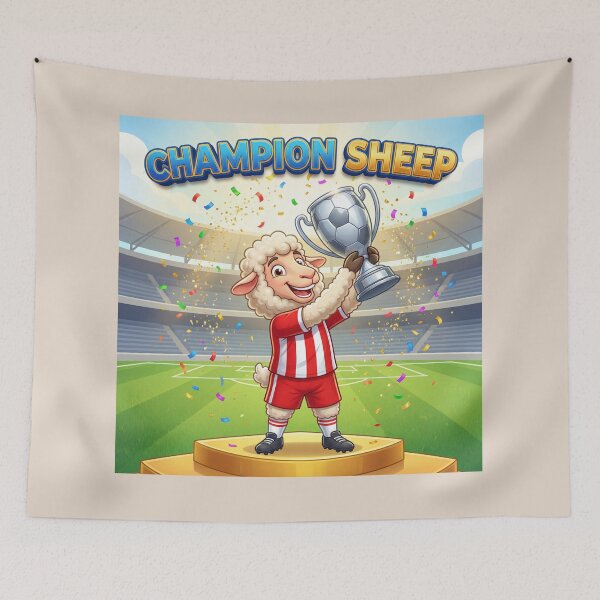 Item preview, Champion Sheep – Funny Soccer Champion Animal Football Victory Design designed and sold by WordPlayStudio.
