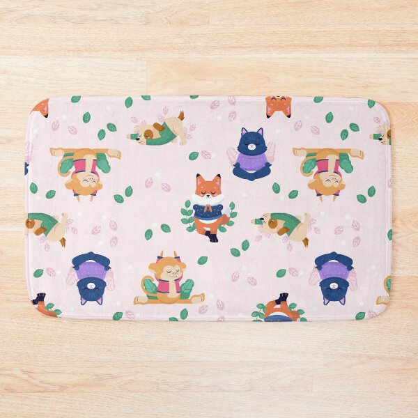 Item preview,  cute yoga fox animals pastel pink designed and sold by Gossip Rag.