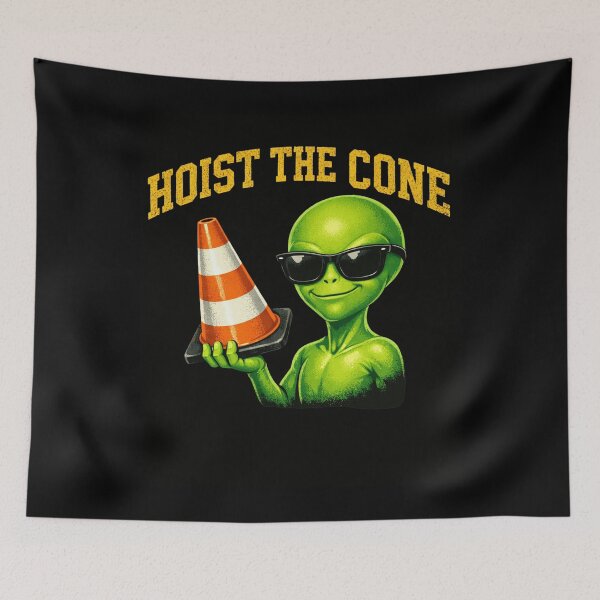 Item preview, Hoist The Cone Alien Vintage Streetwear UFO Design designed and sold by Ali-printshop.